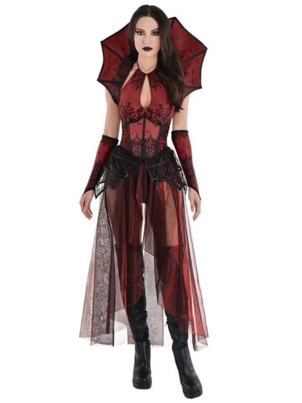 Gothic Vampire Costume NEW in Red and Black S 2-4 XL 14-16 NEW Halloween